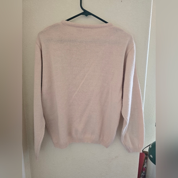 Vintage Alison Craig Light Pink Beaded Embroidered Sweater - Picture 4 of 4